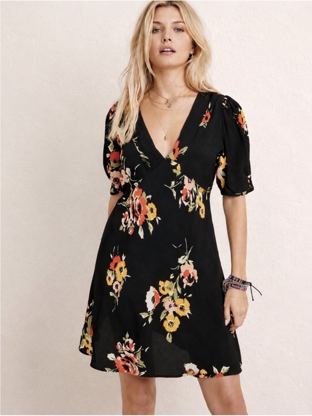 Free People Neon Garden Mini Dress